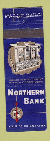 Matchbook Cover - Northern Bank Milwaukee WI