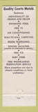 Matchbook Cover - Quality Court Motels Port San Carlos Fort Myers FL