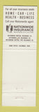 Matchbook Cover - Nationwide Insurance Charles Wallace Wilmington DE
