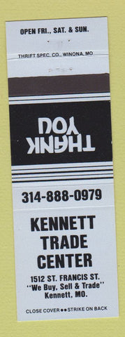 Matchbook Cover - Kennett Trade Center Kennett MO BLUE