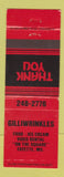 Matchbook Cover - Gilliwrinkles Restaurant Video Rentals Fayette MO