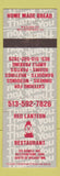 Matchbook Cover - Red Lantern Restaurant Bellefontaine OH