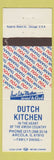 Matchbook Cover - Dutch Kitchen Arcola IL