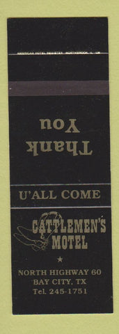 Matchbook Cover - Cattleman's Motel Bay City TX