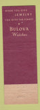 Matchbook Cover - Bulova Watches Post Jewelers Erie PA
