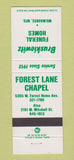 Matchbook Cover - Bruskiewitz Funeral Homes Milwaukee WI Forest Lawn Chapel
