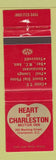 Matchbook Cover - Heart of Charleston Motor Inn Charleston SC