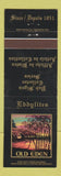 Matchbook Cover - Eddy Match Pub Signs Old Eden