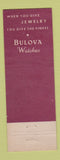 Matchbook Cover - Bulova Watches Post Jewelers Erie PA