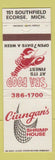 Matchbook Cover - Ciungam's Shrimp House Ecorse MI