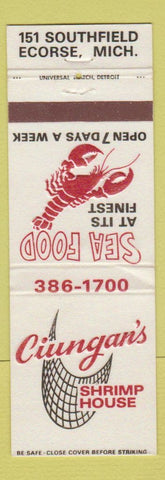Matchbook Cover - Ciungam's Shrimp House Ecorse MI