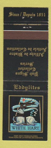 Matchbook Cover - Eddy Match Pub Signs White Hart