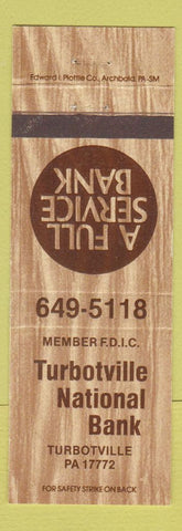 Matchbook Cover - Turbotville National Bank PA