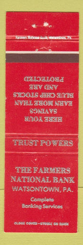 Matchbook Cover - Farmers National Bank Watsontown PA