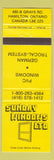 Matchbook Cover - Sunday Windows Ltd Hamilton ON