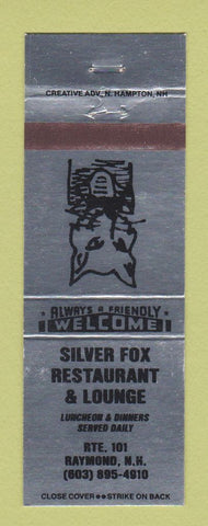 Matchbook Cover - Silver Fox Restaurant Lounge Raymond NH