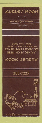 Matchbook Cover - August Moon Restaurant Dallas TX