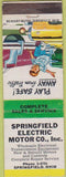 Matchbook Cover - Springfield Electric Motor Co OH