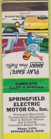 Matchbook Cover - Springfield Electric Motor Co OH