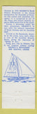 Matchbook Cover - Hackney's Restaurant Atlantic City NJ