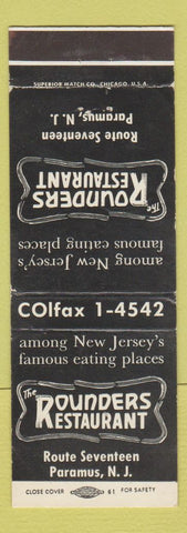 Matchbook Cover - Rounders Restaurant Paramus NJ