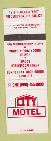 Matchbook Cover - City Motel Fredericton NB