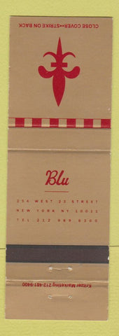 Matchbook Cover - Blu New  York City restaurant