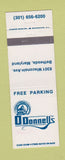 Matchbook Cover - O'Donnell's Restaurant Bethesda MD WEAR