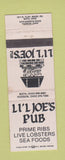 Matchbook Cover - Li'l Joe's Pub Bath OH Hudson WEAR