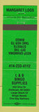 Matchbook Cover - L&B Bingo Supply Oshkosh WI