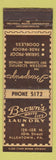 Matchbook Cover - Brown's White City Laundry Allentown PA
