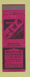Matchbook Cover - Main Line Hardware Bala Cynwyd PA
