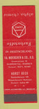 Matchbook Cover - Fabstoffe Alpha Chimie Germany Barmen Bodensee