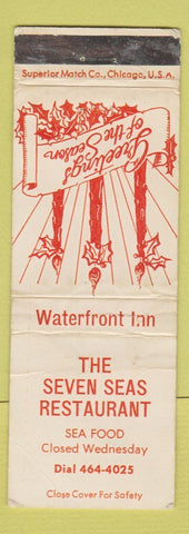 Matchbook Cover - Seven Seas Restaurant Christmas WORN