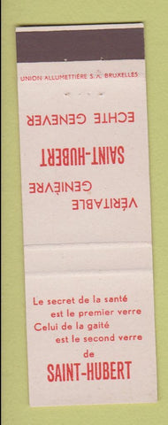 Matchbook Cover - Echte Genever Veritable Genievre St Hubert Belgium