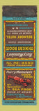 Matchbook Cover - Harry Mamolen's Restaurant Belmont Hotel Cleveland OH