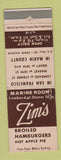 Matchbook Cover - Zim's Hamburgers Corte Madera CA San Francsico