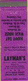 Matchbook Cover - Layman's Union Gap WA grocery laundry purple