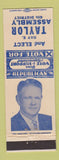 Matchbook Cover - Ray Taylor Assembly Election CA? WEART