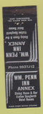 Matchbook Cover - Wm Penn Inn Annex
