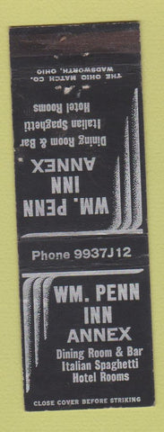 Matchbook Cover - Wm Penn Inn Annex