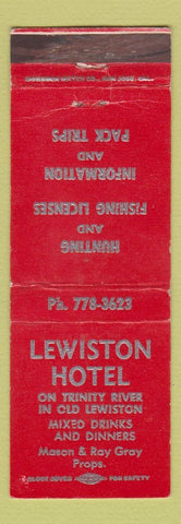 Matchbook Cover - Lewiston Hotel CA WEAR