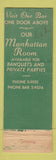 Matchbook Cover - O'Connors Restaurant Albany NY