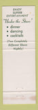Matchbook Cover - Shoreham Hotel WAShington DC The Terrace