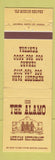Matchbook Cover - Alamo Mexican Restaurant Oxnard Ventura Newbury Park CA WEAR