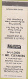Matchbook Cover - Nu Look 1 Hour Cleaners Front Royal VA white
