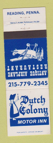 Matchbook Cover - Dutch Colony Motor Inn Reading PA