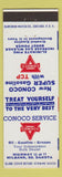 Matchbook Cover - Conoco oil gas Milbank SD