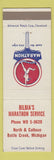 Matchbook Cover - Marathon oil gas Bilbia's Battle Creek MI