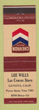Matchbook Cover - Chevron oil gas Lee Wills Gaviota CA